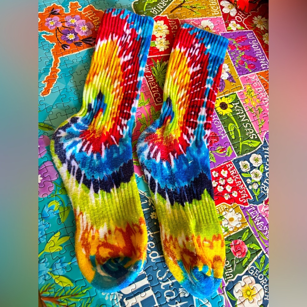 Colorful Tie-Dye Socks
